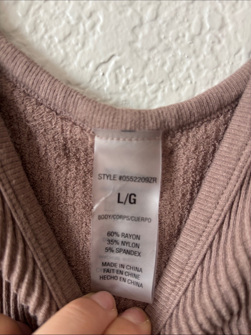 Amazon Essentials Ribbed V-Neck Crop Tank Top - Mauve - Picture 2 of 5